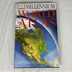 Millennium Edition DK World Atlas Large 12×18 w/ Box Made in USA Vintage 1999