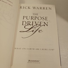 Hardback Book, The Purpose Driven Life by Rick Warren 334 pages TB