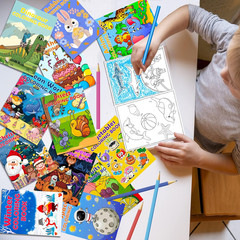 24Pack Coloring Books for Kids Ages 4-8 8-12, Small Bulk Coloring Books