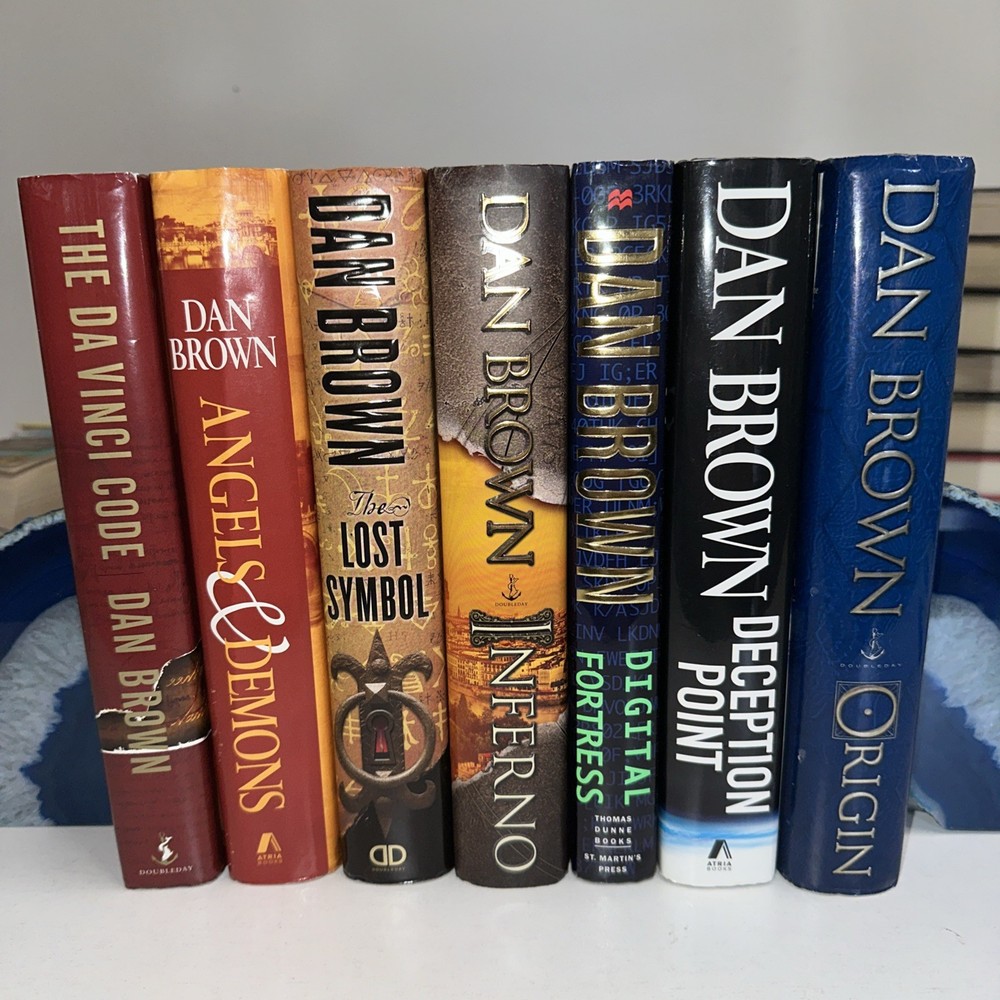 Dan Brown 7 Hardcover Book Lot Robert Langdon Series Set 1-7 HCDJ