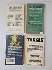 7 Edgar BURROUGHS BB Books, Paperback ~ Tarzan (#1, 2, 5 & 10), Venus & Mars