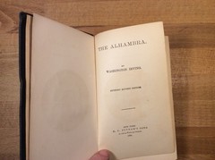 The Alhambra, Washington Irving, 1889 Hardcover, Some Markings