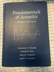 Fundamentals of Acoustics Lawrence Kinsler Hardcover Used – Very Good Condition