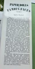 Paper Dolls of Famous Faces 1980 Jean Woodcock Encyclopedia Price Guide Vol 2