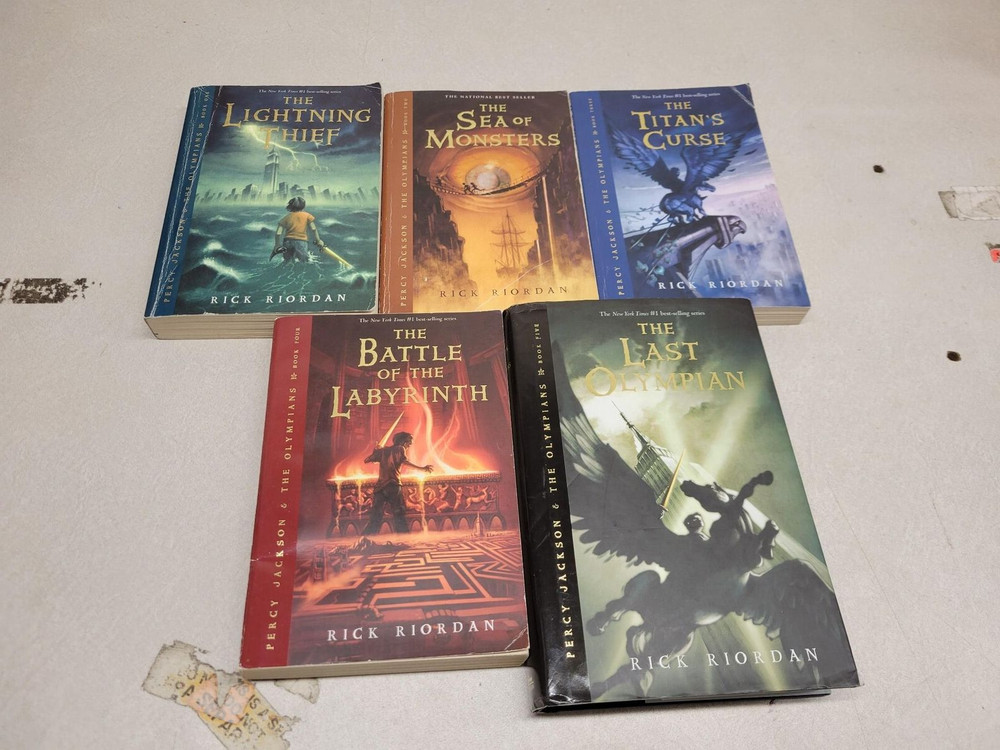 Lot of 5 Rick Riordan’s Percy Jackson & The Olympians 1-5 Mixed PB & HB