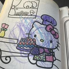 SANRIO Hello Kitty Coloring Book And Activity Bendon 2014 With 3 Pages Colored