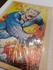Book Of Various Super Heros Small Posters And Cards USED SEE Photos