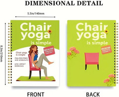 30-Day Chair Yoga Guide Book for Beginners, 60 Workouts for Weight Loss & Flexib