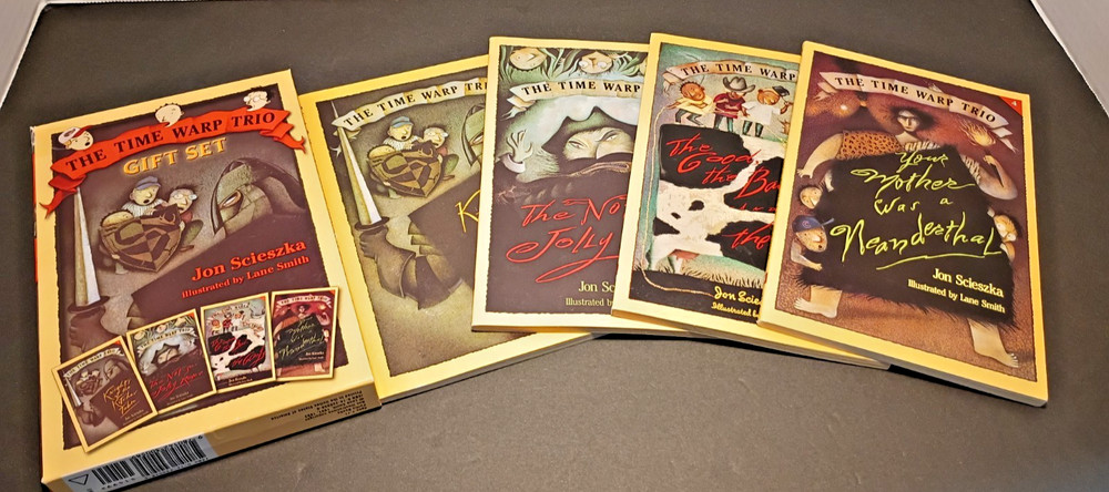 The Time Warp Trio Gift Set w/Slipcover 1-4 Jon Scieszka Ages 7-11