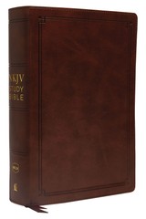 NKJV Study Bible, Leathersoft, Brown, Comfort Print: The Complete Resour .. NEW