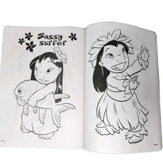 Set of 2 Disney Pixar Toy Story Buzz Lilo & Stitch Alien Color Coloring Book Lot