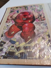 Book Of Various Super Heros Small Posters And Cards USED SEE Photos