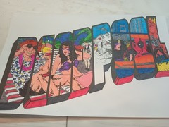 (1) Pre-owned 14 Colored Pages From Deadpool Coloring Book.