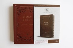 KJV Giant Print Thinline Bible – Durable Brown Cover, Ribbon Marker, 1408 Pages