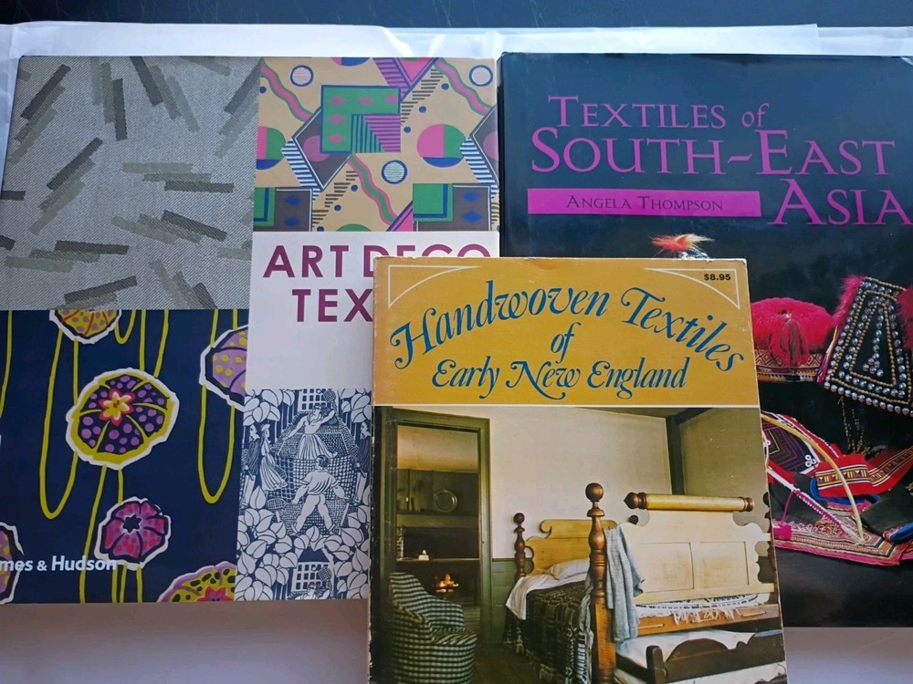 Lot Of Three Textile Books: Art Deco, Early New England & Southeast Asia (1067)