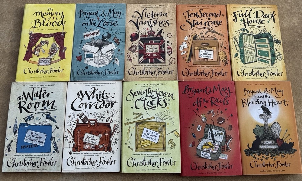Christopher Fowler 10 Book Lot (8 PB, 2 HC) Peculiar Crimes Unit Mysteries