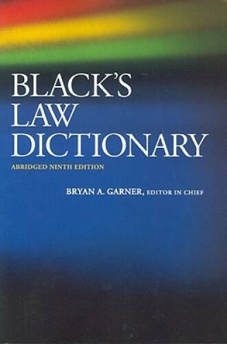 Blacks Law Dictionary, Abridged, 9th – Paperback – ACCEPTABLE