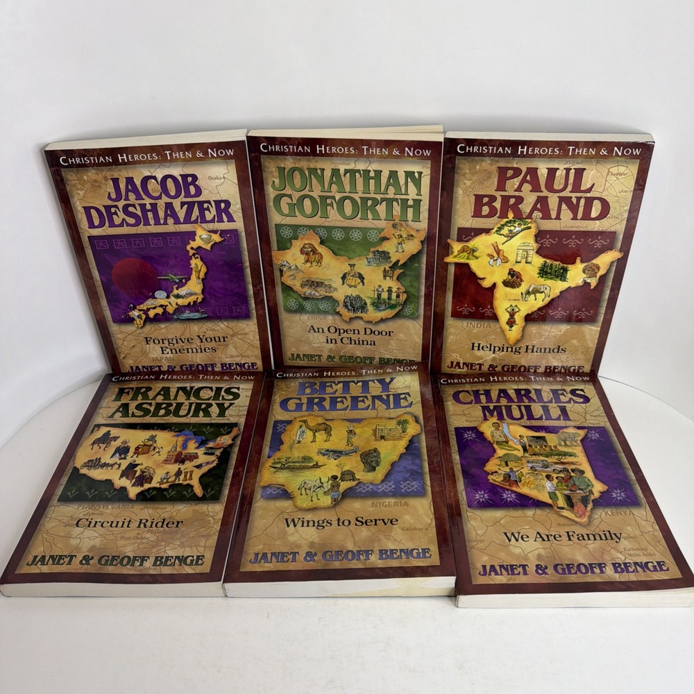 Christian Heroes: Then And Now – Janet & Geoff Benge Lot of 6 Paperback Books