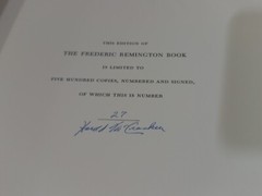 The Frederic Remington Book, Harold McCracken, SIGNED, 27 /500, VG w/Slipcase