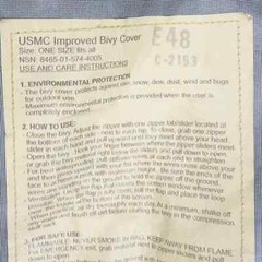 Military Bivy Cover- USMC, Army Gore-Tex Weatherproof Sleeping Bag Cover
