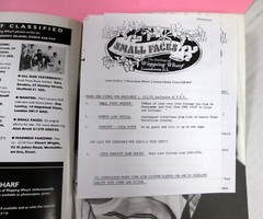 SMALL FACES Wapping Wharf U.K. FANZINE No.9 /36 pages Good Condition #783