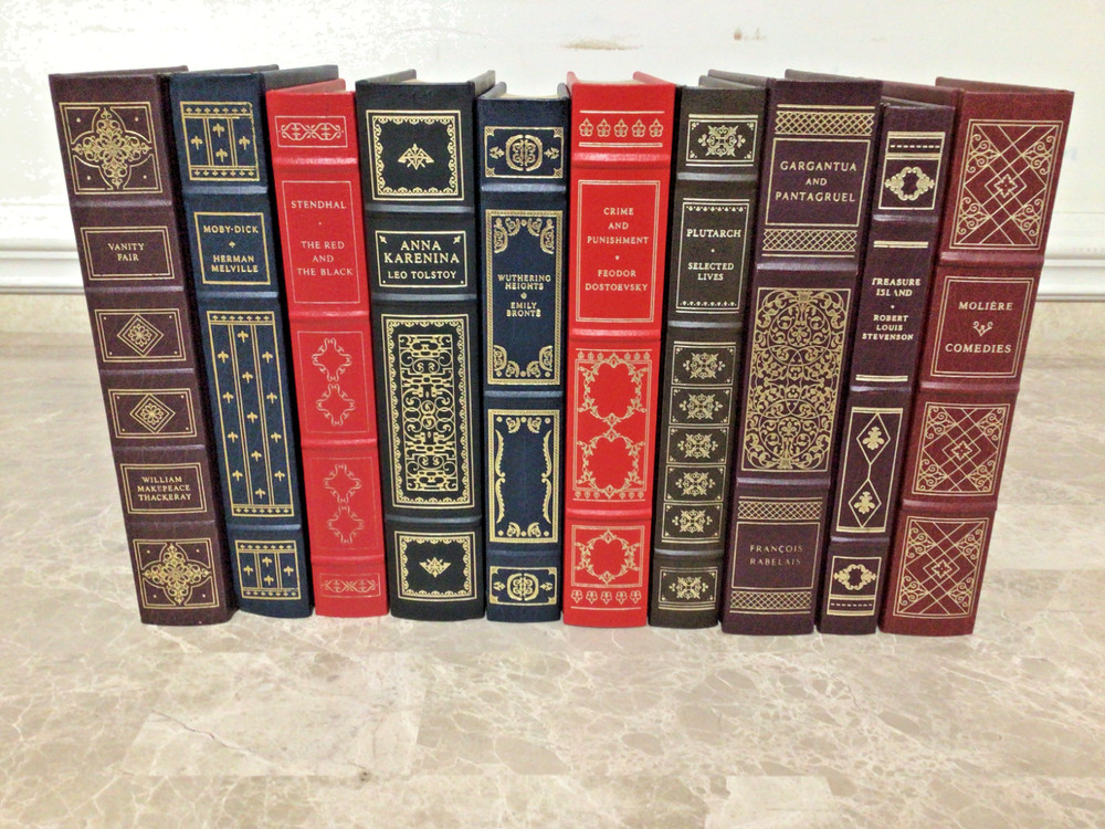 Lot of 10 The Franklin Library Leather Hardcover Books UNREAD Gilded Edges