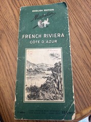 Michelin The Green Guide French Riviera 1957 © 154 Pages Vintage