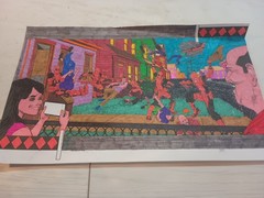 (1) Pre-owned 14 Colored Pages From Deadpool Coloring Book.