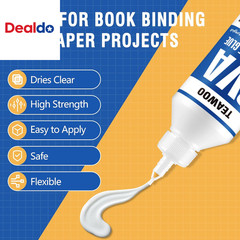 Book Repair & Binding Glue Kit – 8.5 Oz + 2×1.35 Oz Acid-Free PVA Adhesive – Neu