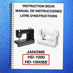 JANOME HD1000 HD1000BE Sewing Machine User Operation Manual – TOUGH LOOP BINDING