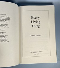 Every Living Thing James Herriot Hardcover First Edition&Print With Dust Jacket