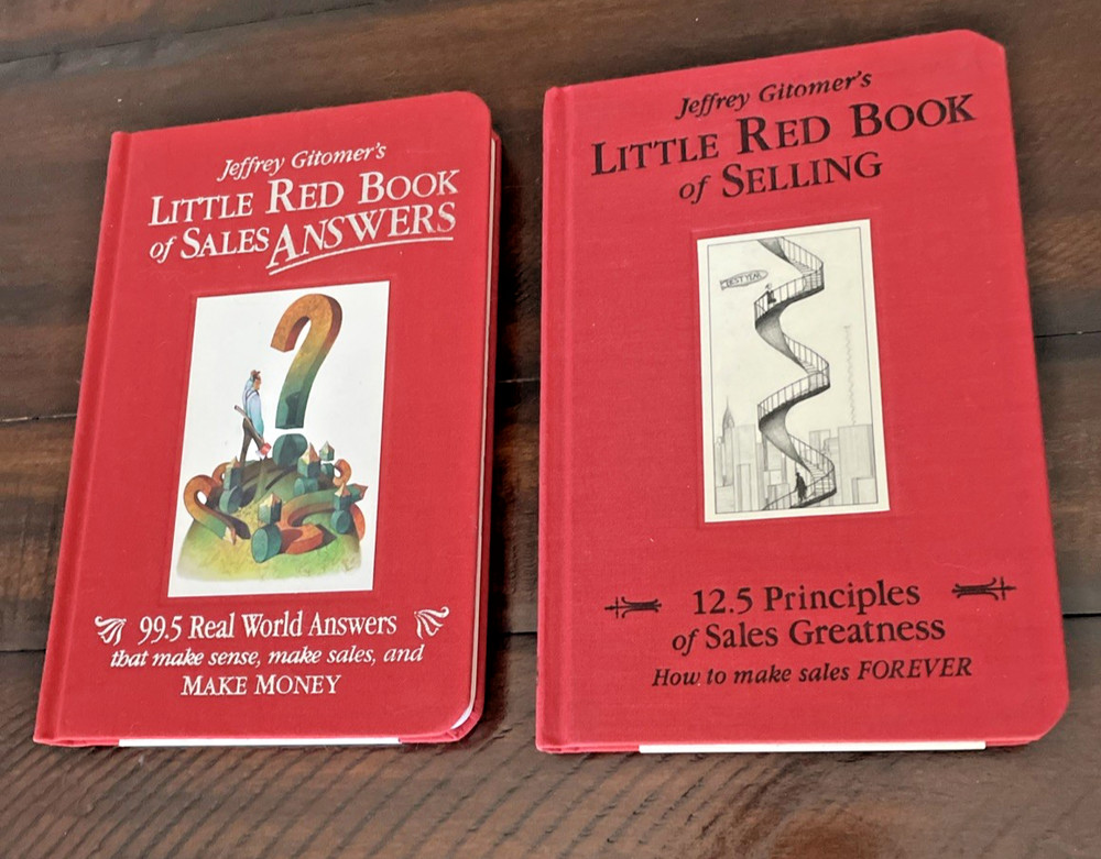 Jeffrey Gitomer’s Little Red Books of Selling & Of Sales Answers Lot Of 2 VG