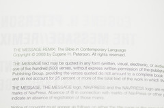 THE MESSAGE 2003 New Testament Brown Faux Leather Cover