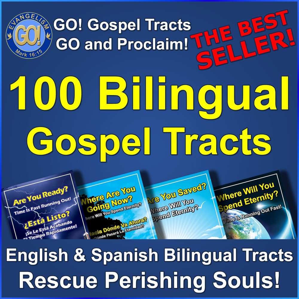 100 Bilingual Gospel Tracts – 4 Different Covers – 20 Pages – „Are You Ready?”