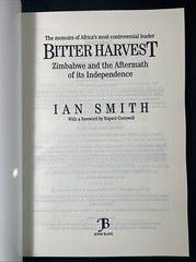 Bitter Harvest: Zimbabwe and Aftermath of Independence, Ian Smith, Large Reprint