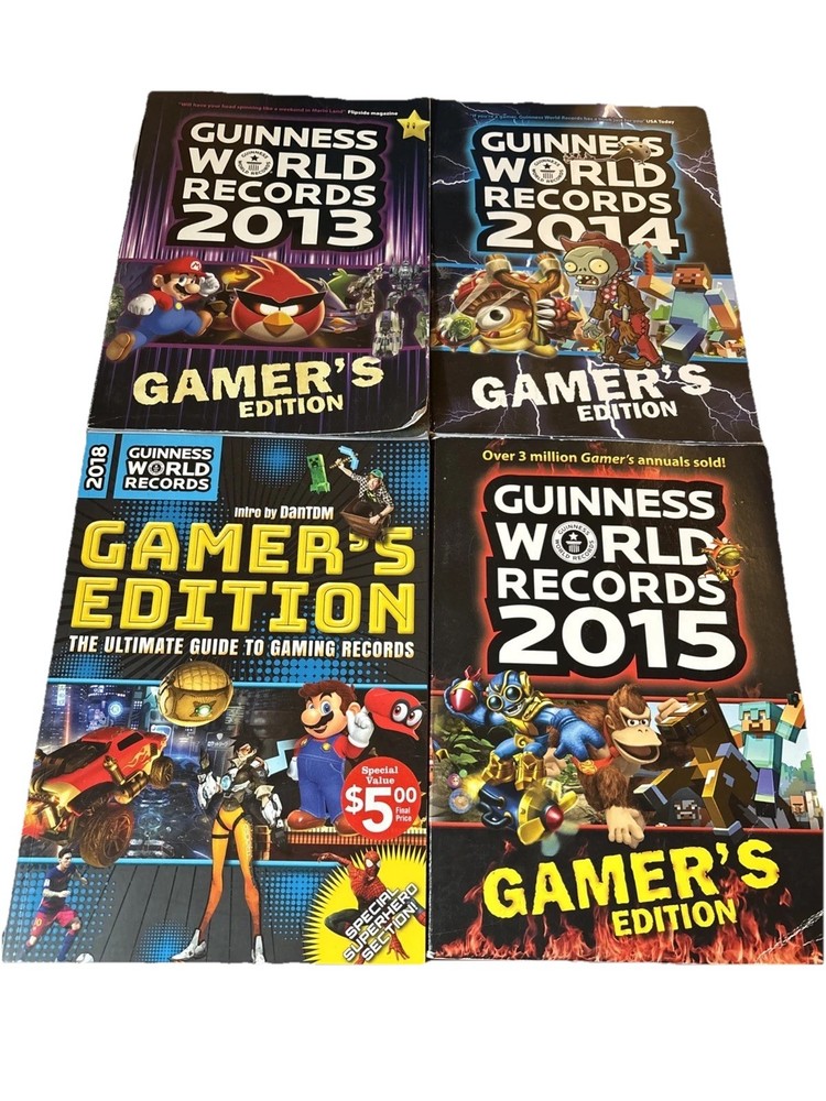 Game On! Guiness World Records Gamer’s Edition 4 Book Lot 2013 2014 2015 2018