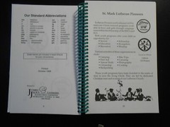 St. Mark Lutheran Pioneer Cook Book  October 1998 Green Bay Wisconsin  198 pages