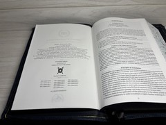 LSB Large Print- Wide Margin Badalassi Carlo Pueblo Sapphire Bible – Rebind