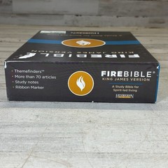 FireBible KJV Study Bible Bonded Leather Black Spirit-Led Living Hendrickson