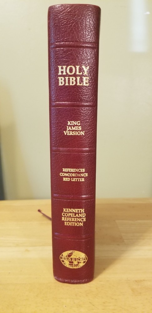 Holy Bible Kenneth Copeland KJV Reference Edition Genuine Leather Red Letter