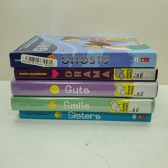 5 RAINA TELGEMEIER Graphic Novels ~ GUTS ~ SMILE ~ GHOSTS ~ SISTERS ~ DRAMA