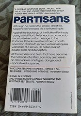 Partisans by Alistair MacLean, Aug 1984 (1st Edition), 276 pages, Paperback