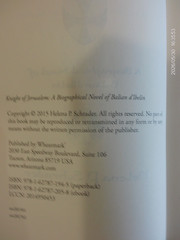 Knight of Jerusalem: A Biographical Novel of Balian D’Ibelin by Helena Schrader
