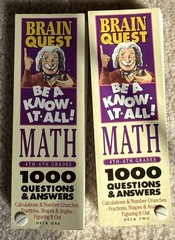 Brain Quest Be a Know-It-All Math 4th-6th Grades Decks 1 & 2 Complete