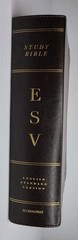 ESV Large Print Brown/Cordovan TruTone Portfolio Design STUDY BIBLE NEW IN BOX