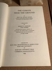 The Climate Near the Ground by Geiger, Rudolf – Vintage 1959 Harvard University