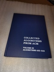 Collected Algorithms from ACM Volumes I-IV 1980-1983 Computer Science