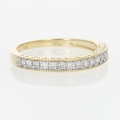 .17ctw Diamond Pavé Milgrain Scroll Wedding Band Ring 14k Yellow Gold Size 5
