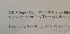 Super Giant Print Bible-NKJV – Imitation Leather, Nelson – NO BOX, GOOD Cond