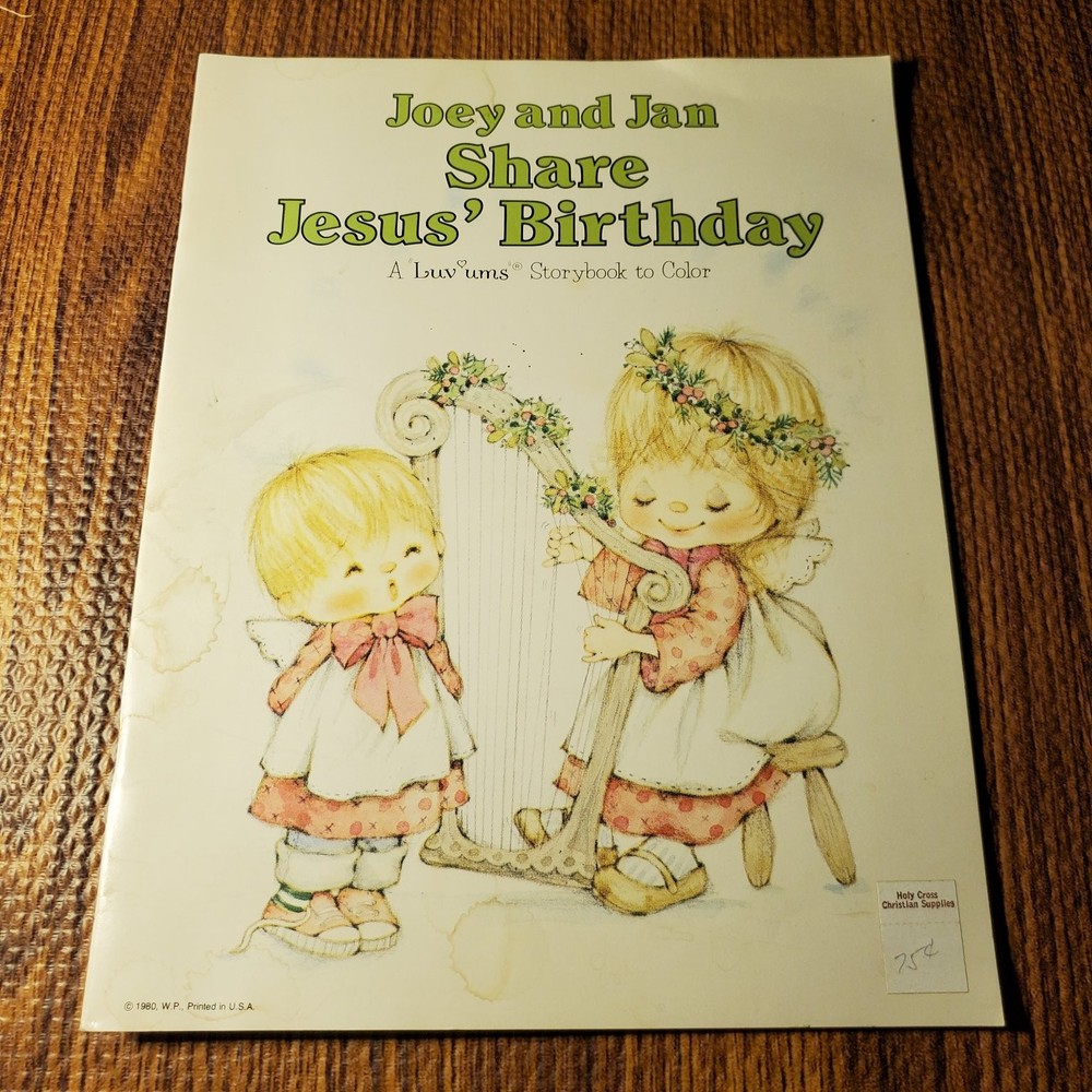 Joey and Jan Share Jesus’ Birthday Luv Ums 1980 Warner Press Storybook